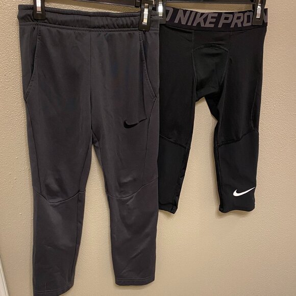 Nike Athletic Dri-Fit Pants and under/leggings (Set of 2 items) Youth SMALL - Picture 2 of 6